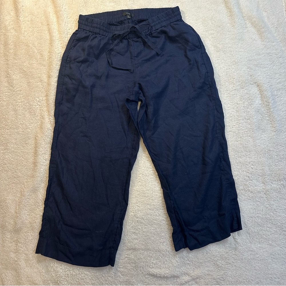 J.Crew Linen Blend Wide-Leg Crop Pants 🌙✨